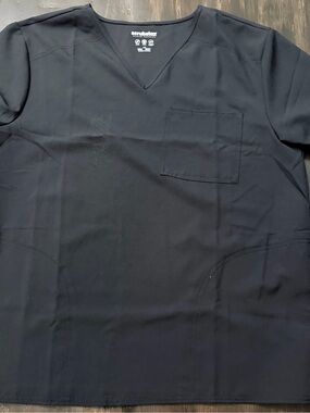 Scrubstar Men's Black V-Neck Work Scrub Top